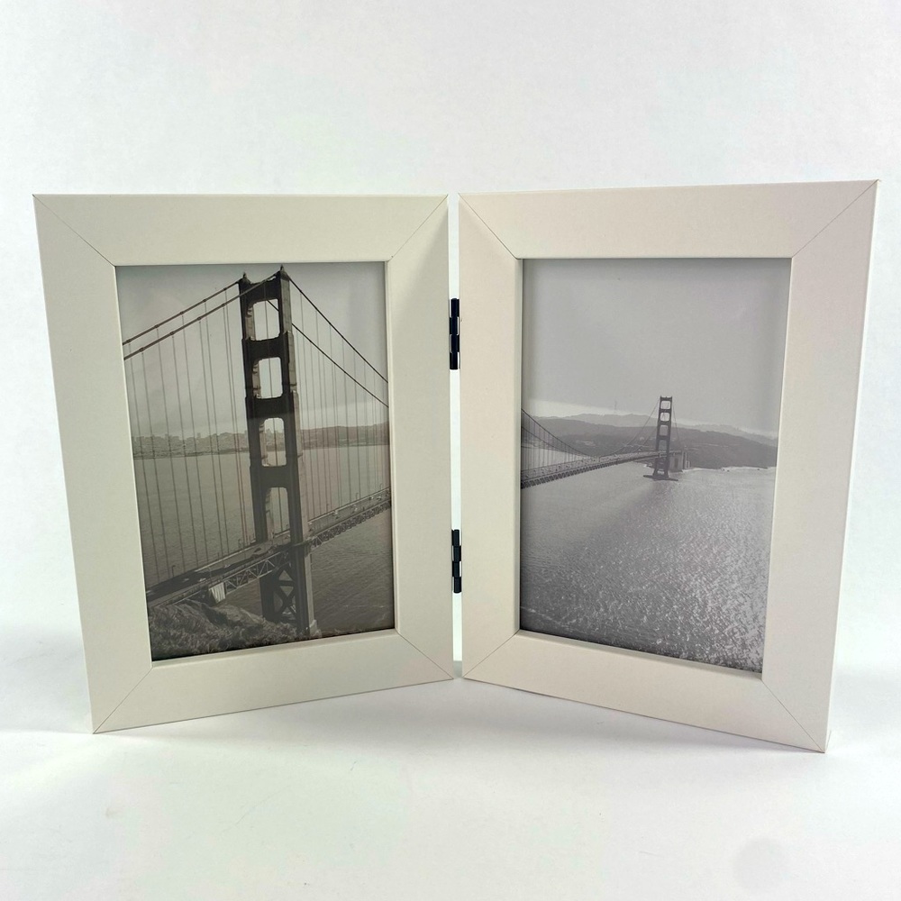 4x6 Double Picture Frame Vertical Hinged Photo Frame